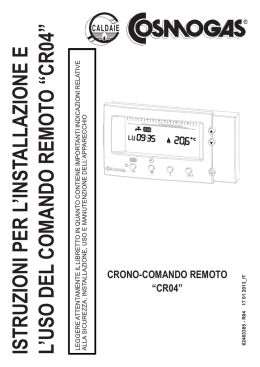 istruzioni per l`installazione e l`uso del comando remoto