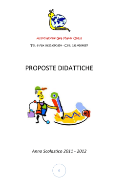 Proposte didattiche - Brochure istituzionale