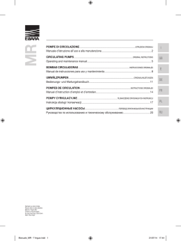 Manuales - EBARA Pumps Europe SpA