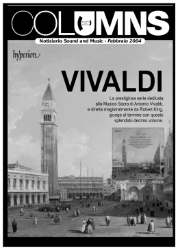 La prestigiosa serie dedicata alla Musica Sacra