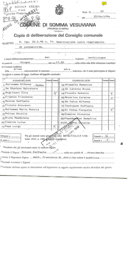 Regolamento di contabilità - Comune di Somma Vesuviana