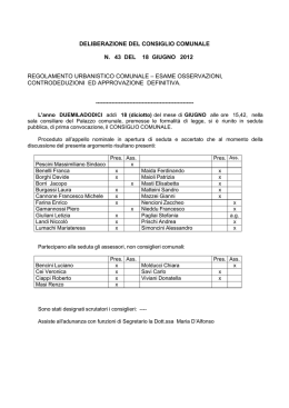 deliberazione del consiglio comunale n. 43 del 18