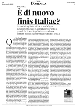 di nuovo finis Italiae?