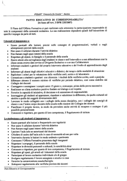 PATTO EDUCATIVO DI CORRESPONSABILITA