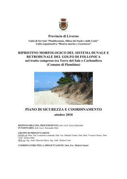 piano di sicurezza e coordinamento