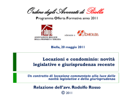 Slides Avv. Rodolfo Rosso - Ordine degli Avvocati di Biella