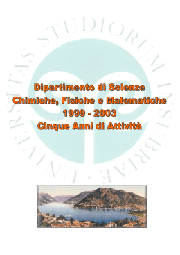 Presentazione - Università degli Studi dell`Insubria