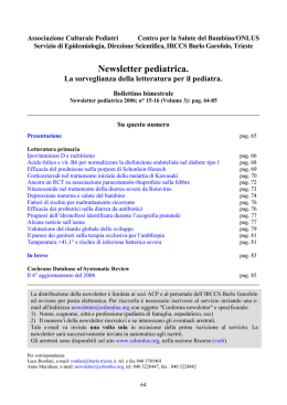 Newsletter pediatrica.