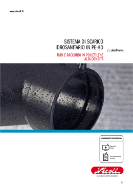 sistema di scarico idrosanitario in pe-hd