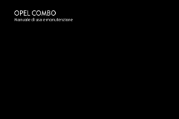 Opel Combo Manuale di uso e manutenzione