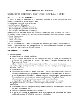 Regolamento disciplina - Scuola Primaria "Ing. Carlo Stradi"