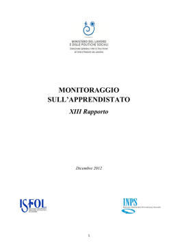 monitoraggio sull`apprendistato