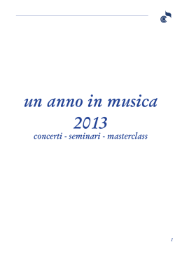 Conservatorio di Como, Eventi 2013