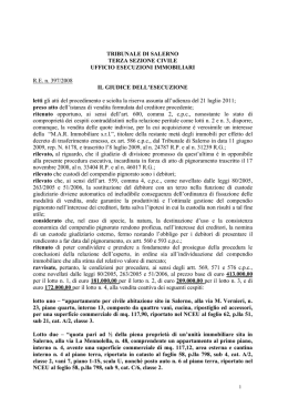 TRIBUNALE DI SALERNO TERZA SEZIONE