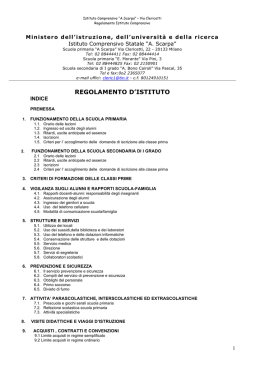 regolamento Istituto 2014 - Istituto Comprensivo "A. Scarpa"