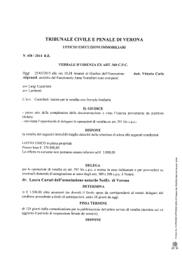 Ordinanza di vendita