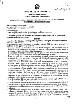 Ordinanza di vendita SG GALERMO