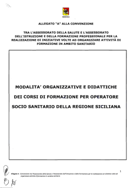 Allegato A alla convenzione
