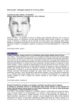 Leggi la rassegna del 15-16 novembre