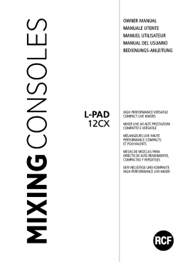 RCF L-PAD12CX manual. - Audio-luci