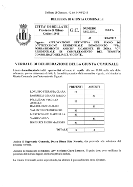 Del. G.C. n.42 del 16.04.2015 Appovazione