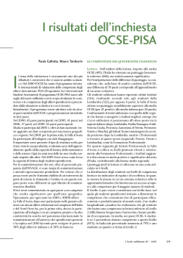 I risultati dell`inchiesta OCSE-PISA / Paola Gallotta
