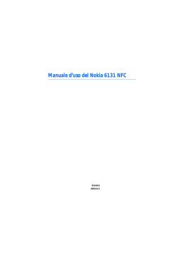 Manuale d`uso del Nokia 6131 NFC