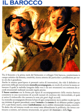 Tra il Seicento e la prima met&agrave; del Settecento si