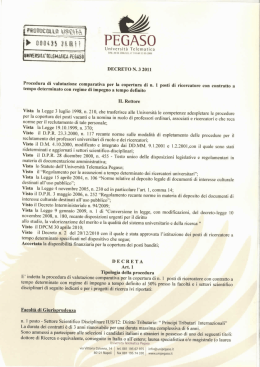 L) annuali-siti"? - Universit&agrave; Telematica Pegaso