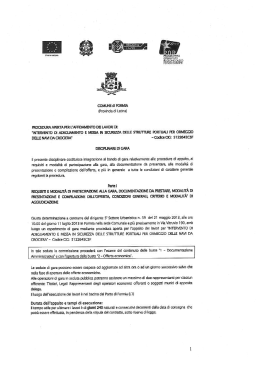 Disciplinare - Comune di Formia