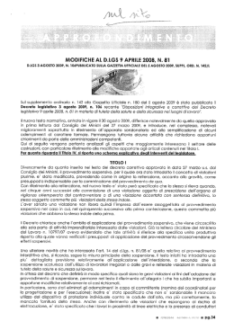 modifeche al d.lgs 9 aprile 2008, n. 81