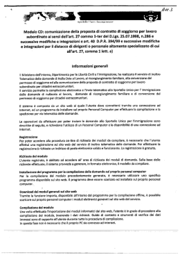 Modulo CD: comunicazione della proposta di contratto di soggiorno