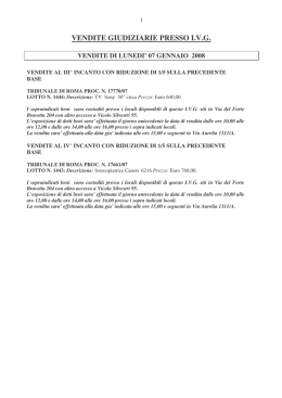 vendite giudiziarie presso ivg