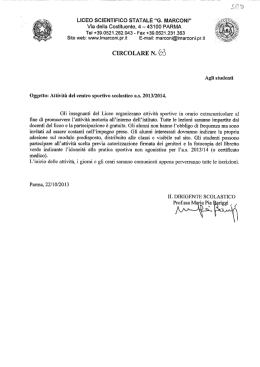 Via. della Costituente, 4 -&raquo;&laquo; 43190 PARMA