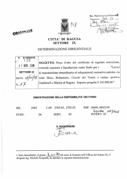 citta` di ragusa settore ix