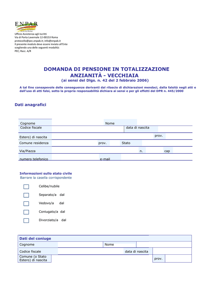 SCARICA MODELLO AP03 INPS