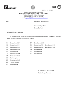 circolare - Comprensivo Statale Manzoni