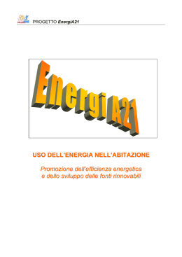 Promozione dell`efficienza energetica e dello sviluppo delle fonti