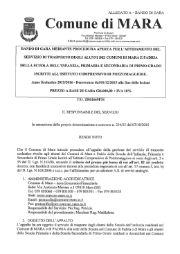 allegato a - bando di gara - Regione Autonoma della Sardegna