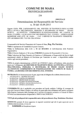 Det. n. 236/2015 - Comune di Padria