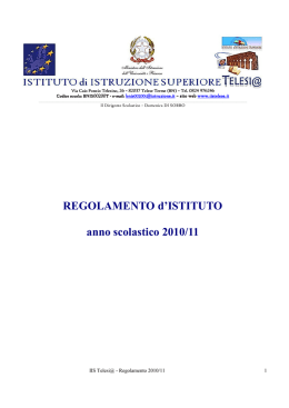 Regolamento a.s. 2010/11