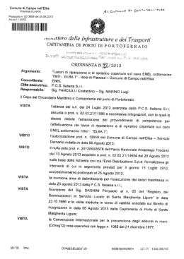 Ordinanza Capitaneria n 92 del 2013