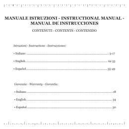 manuale istruzioni - instructional manual - manual de