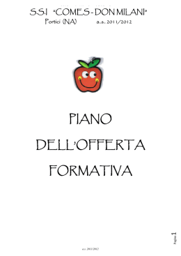 piano dell`offerta formativa - Sito Istituto Comes