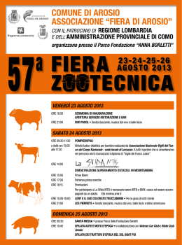 COMUNE DI AROSIO ASSOCIAZIONE &ldquo;FIERA DI AROSIO&rdquo;