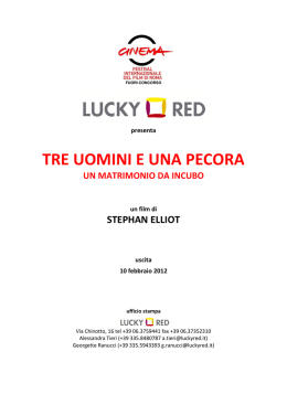 Scarica il pressbook completo di Tre uomini e una pecora