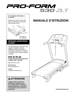 manuale d`istruzioni - Icon Heath & Fitness