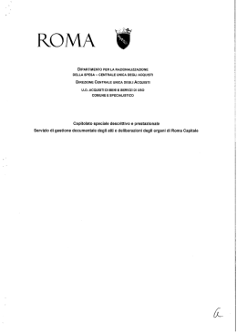 Capitolato - Comune Roma