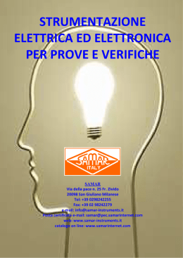 strumenti analogici - Catalogo Samar Online