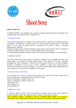 Regolamento Shoot boxe Integrazione